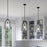 Quoizel Haverford 1 Light Pendant, Rustic Black/Clear Seeded