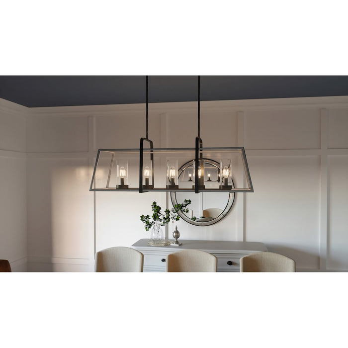 Quoizel Lincoln 5 Light Island Chandelier, Distressed Iron
