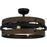 Quoizel Moyer 4 Light Fan Light, Matte Black