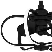 Quoizel Zuri 20in LED Ceiling Fan | Modern Matte Black Steel | Small Bedroom & Living Room | 19.75 x 19.75 x 16.25 in | Model QFA6164MBK