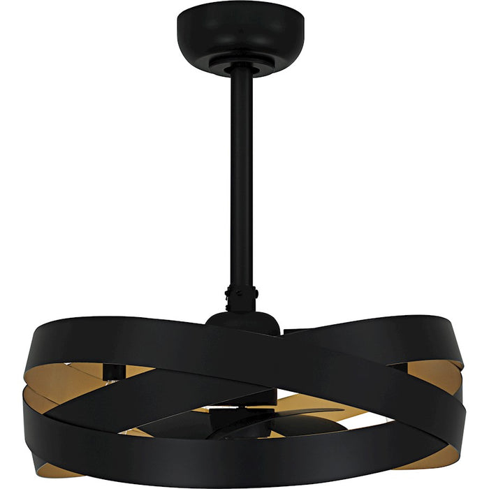Quoizel Zito 3Light Fandelier, Matte Black/Metal