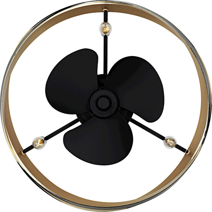 Quoizel Zito 3Light Fandelier, Matte Black/Metal