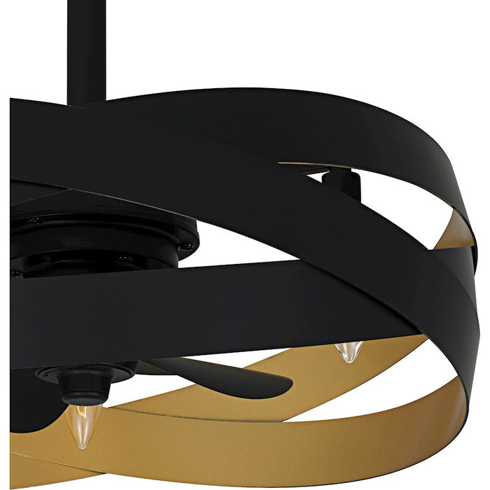 Quoizel Zito 3Light Fandelier, Matte Black/Metal