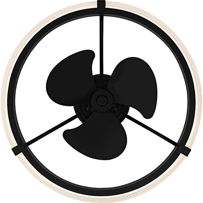 Quoizel Elrod Light Fandelier, Matte Black/Clear Ribbed Acrylic