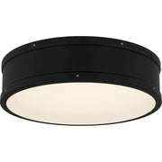 Quoizel Ahoy Integrated LED Flush Mount, Matte Black/Etched Glass - QFL5224MBK