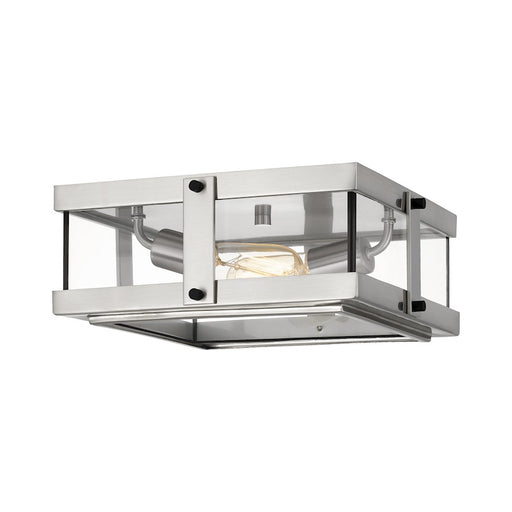 Quoizel Beck 2 Light Flush Mount, Clear