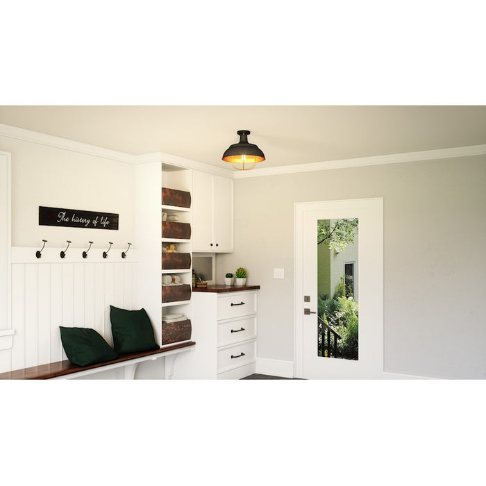 Quoizel Darmody 1 Light Semi-Flush Mount, Metal