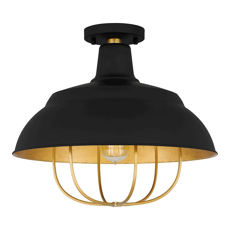 Quoizel Darmody 1 Light Semi-Flush Mount, Metal