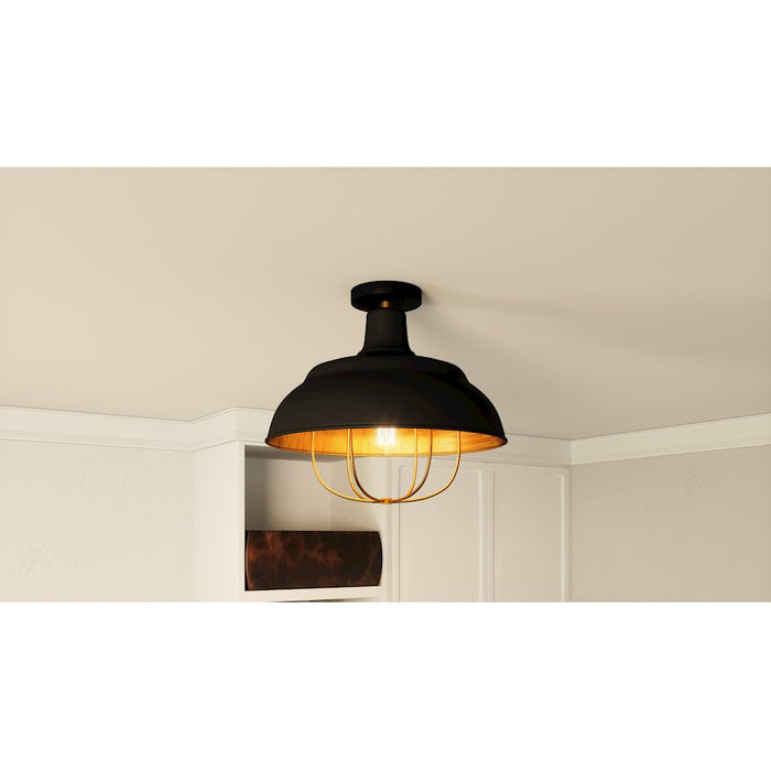 Quoizel Darmody 1 Light Semi-Flush Mount, Metal