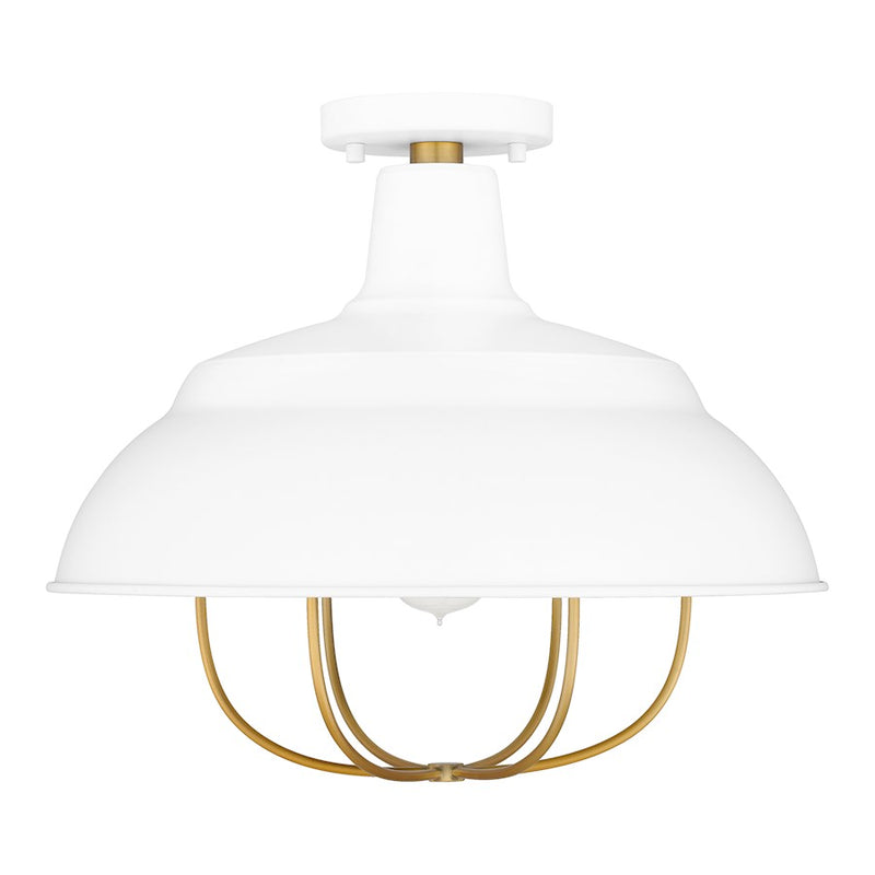 Quoizel Darmody 1 Light Semi-Flush Mount, Metal