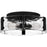 Quoizel Angora 3 Light Flush Mount, Matte Black/Clear Hammered