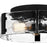 Quoizel Angora 3 Light Flush Mount, Matte Black/Clear Hammered