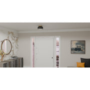 Quoizel Keagan 11in 1-Light Flush Mount | Modern Matte Black and Metal Dome | Hallway & Entryway | 11 x 11 x 7 in | Model QFL6208MBK