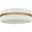 Quoizel Maeve 2 Light Flush Mount, Brushed Gold/White Rope