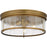 Quoizel Theodora 3 Light Flush Mount, Brass/Clear Seedy Glass - QFL6743WS