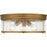 Quoizel Theodora 3 Light Flush Mount, Brass/Clear Seedy Glass