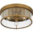 Quoizel Theodora 3 Light Flush Mount, Brass/Clear Seedy Glass