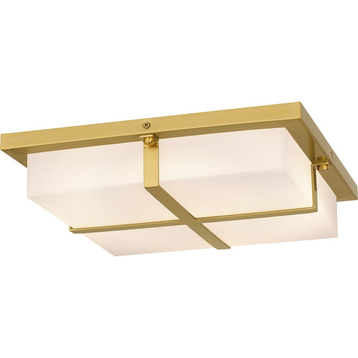 Quoizel Armstrong Integrated LED Flush, Gold/Sandblast Acrylic - QFL6761BRG