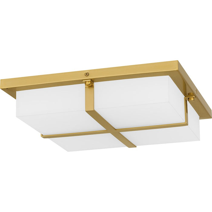 Quoizel Armstrong Integrated LED Flush, Gold/Sandblast Acrylic