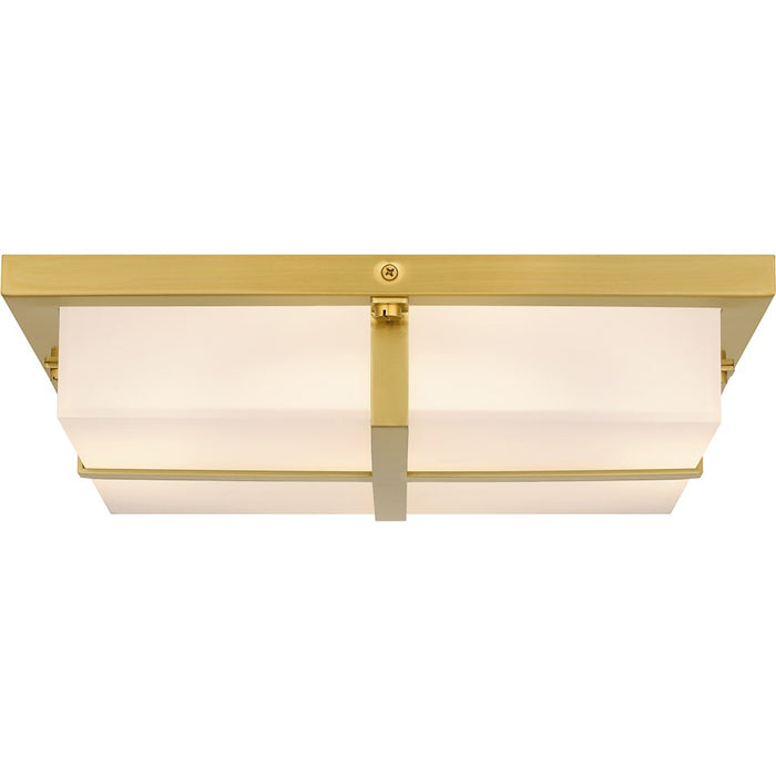 Quoizel Armstrong Integrated LED Flush, Gold/Sandblast Acrylic