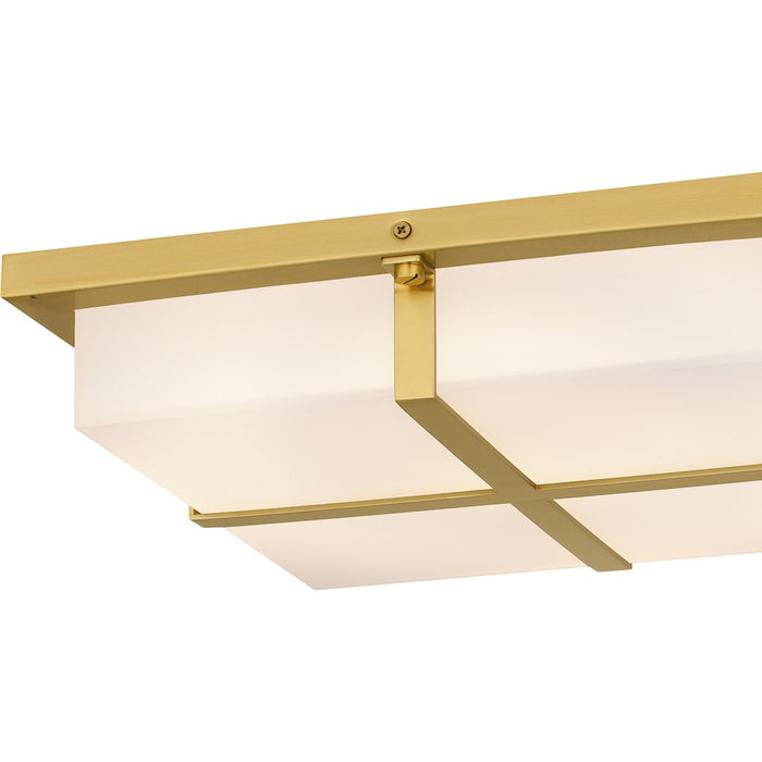 Quoizel Armstrong Integrated LED Flush, Gold/Sandblast Acrylic