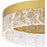 Quoizel Vistaria LED Flush Mount, Gold/Clear Textured Acrylic