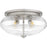 Quoizel Gatonby 4Lt Flush Mount, Nickel/Clear Ribbed
