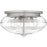 Quoizel Gatonby 4Lt Flush Mount, Nickel/Clear Ribbed