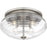 Quoizel Gatonby 4Lt Flush Mount, Nickel/Clear Ribbed