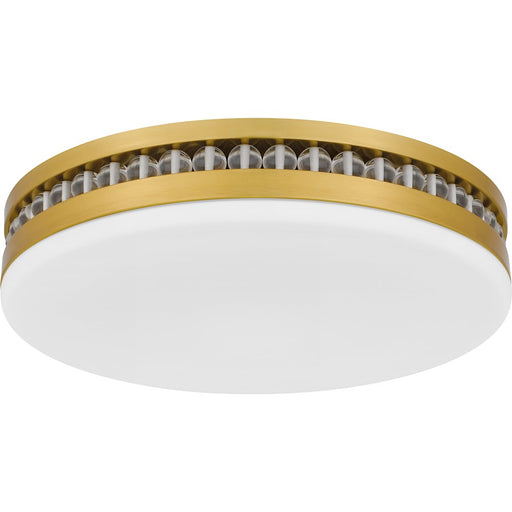 Quoizel Carey Light Flush Mount, Brushed Gold/Opal Etched Glass