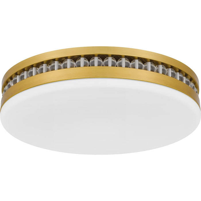 Quoizel Carey Light Flush Mount, Brushed Gold/Opal Etched Glass