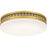 Quoizel Carey Light Flush Mount, Brushed Gold/Opal Etched Glass