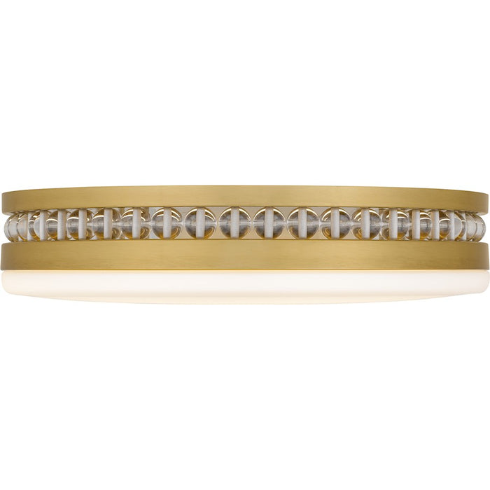 Quoizel Carey Light Flush Mount, Brushed Gold/Opal Etched Glass