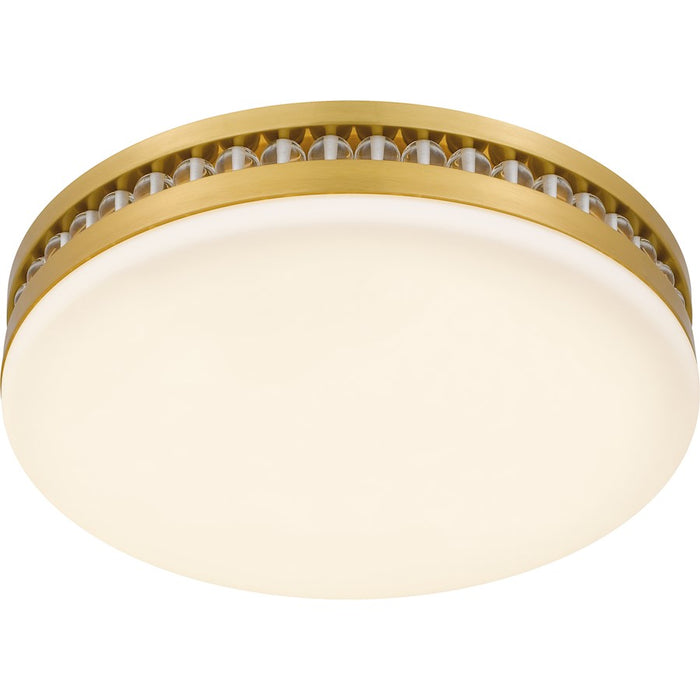 Quoizel Carey Light Flush Mount, Brushed Gold/Opal Etched Glass