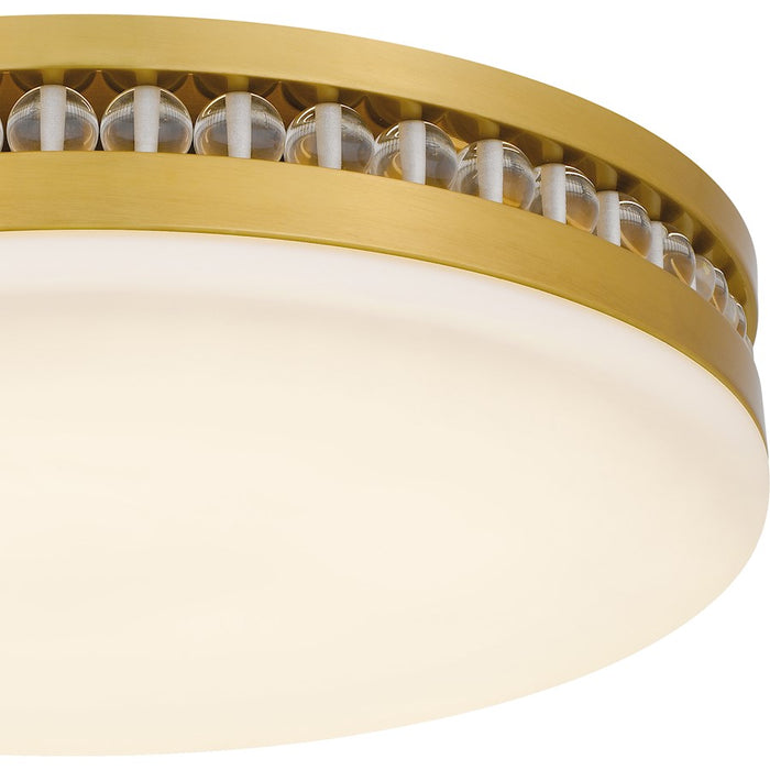 Quoizel Carey Light Flush Mount, Brushed Gold/Opal Etched Glass