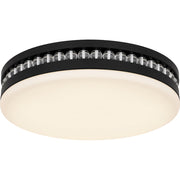 Quoizel Carey Light Flush Mount, Matte Black/Opal Etched Glass - QFL6785MBK
