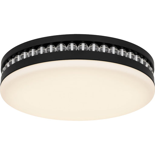 Quoizel Carey Light Flush Mount, Matte Black/Opal Etched Glass - QFL6785MBK