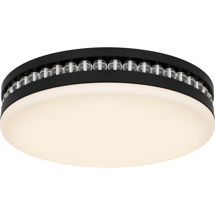 Quoizel Carey Light Flush Mount, Matte Black/Opal Etched Glass - QFL6785MBK