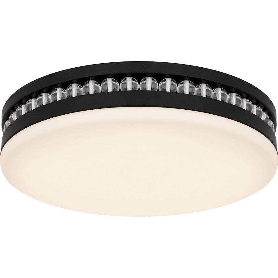 Quoizel Carey Light Flush Mount, Matte Black/Opal Etched Glass - QFL6785MBK