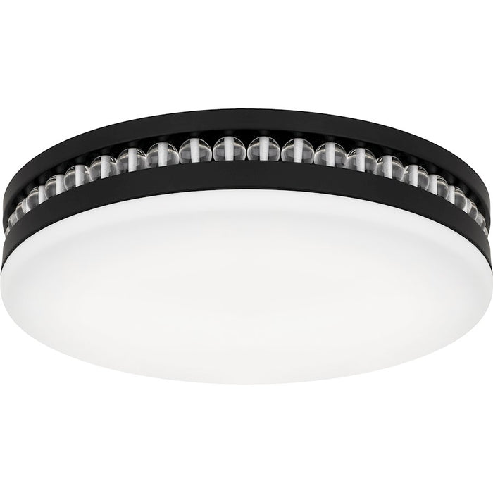 Quoizel Carey Light Flush Mount, Matte Black/Opal Etched Glass