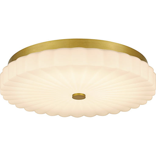 Quoizel Cherbury Lt Flush Mount, Gold/Opal Etched Ribbed - QFL6787BRG