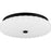 Quoizel Cherbury Lt Flush Mount, Black/Opal Etched Ribbed