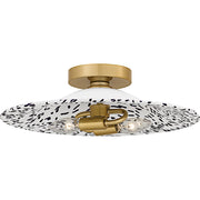 Quoizel Indigo 2Light 16" Flush Mount, Light Gold Blue/Metal - QFL6789LGB