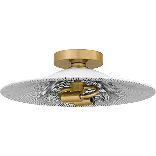 Quoizel Indigo 2Light 16" Flush Mount, Light Gold Black/Metal