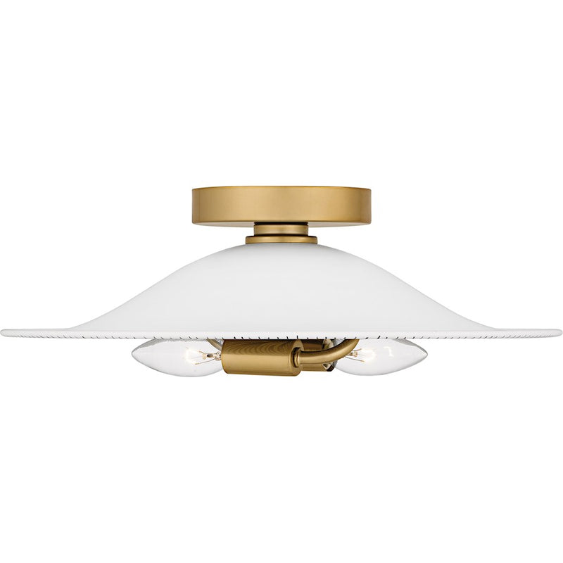 Quoizel Indigo 2Light 16" Flush Mount, Light Gold Black/Metal