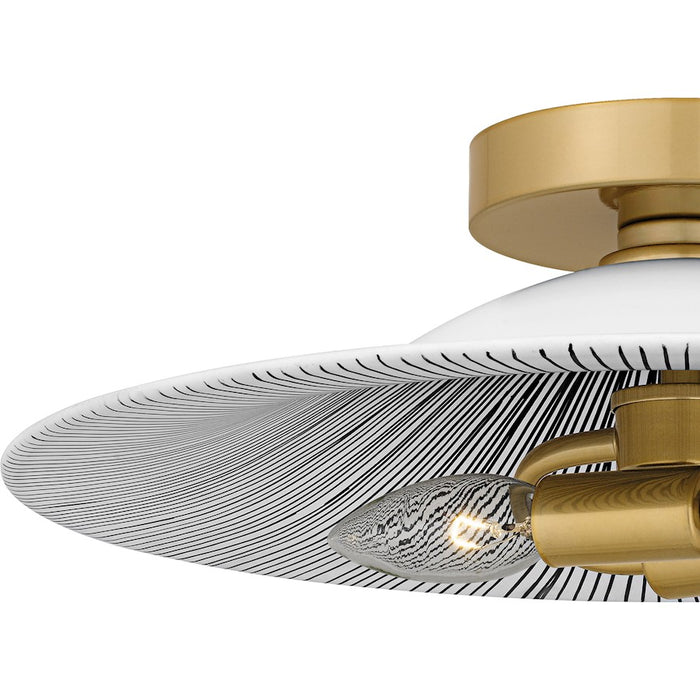 Quoizel Indigo 2Light 16" Flush Mount, Light Gold Black/Metal