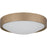 Quoizel Grendelle 3Lt Flush Mount, Bronze Gold/Etched Painted White