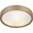 Quoizel Grendelle 3Lt Flush Mount, Bronze Gold/Etched Painted White