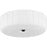 Quoizel Oberman 3Lt Flush Mount, Black/Opal Etched Ribbed