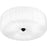 Quoizel Oberman 3Lt Flush Mount, Black/Opal Etched Ribbed